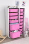 Hanah Home Armario Multiusos Blanco y Rosa